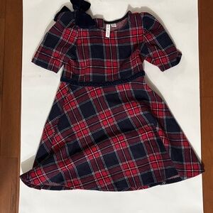 Janie and Jack Size 6 Plaid Red and Blue Kids Dress